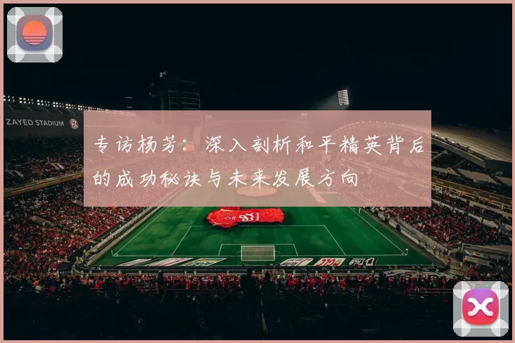 专访杨芳：深入剖析和平精英背后的成功秘诀与未来发展方向